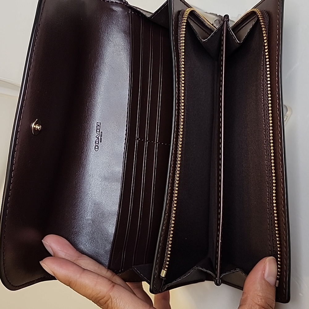 Coach Floral Oxblood Wallet - Picture 6 of 13